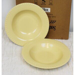 Southern Living Gail Pittman Butter Yellow Pasta Bowls set of 2 Hospitality Coll